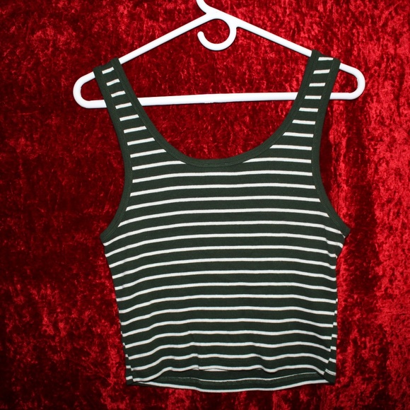 Green & White Striped Tank Top - Picture 2 of 7